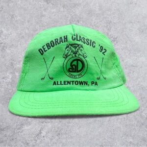 Vintage 1992 Deborah Classic IBT Local 773 Golf Hat Neon Snapback USA